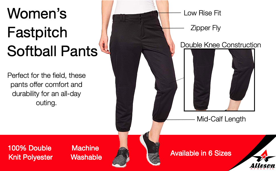 Alleson Softball Pant 605PBW Charcoal